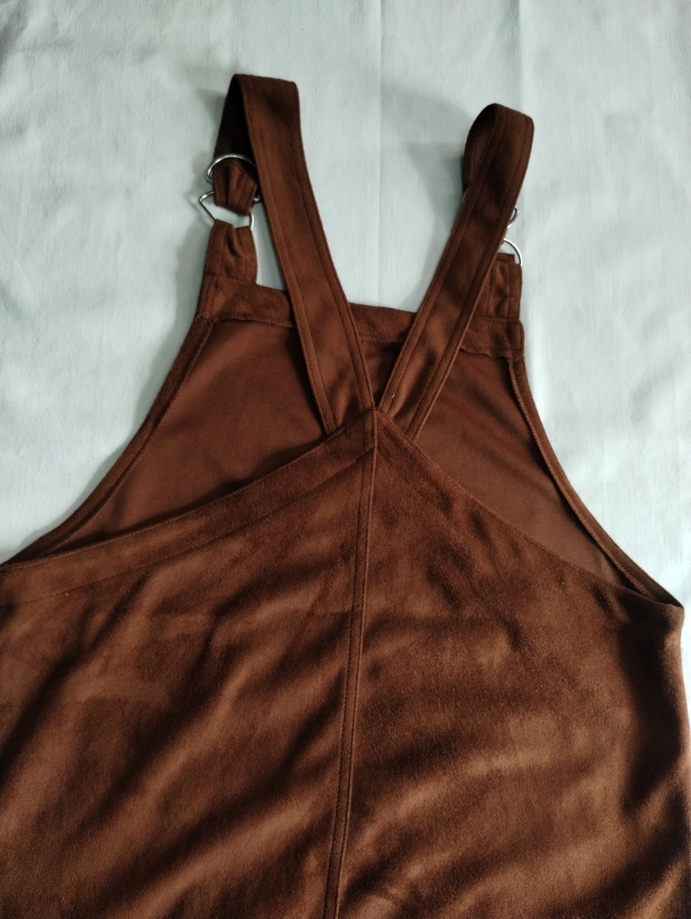 Primark Brown Faux Suede Jumper Dress Size (10) - Picture 6 of 8